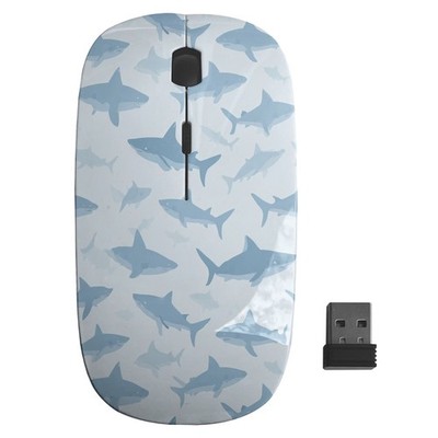 Sharks Swimming Light Pattern, Optical Wireless Mouse, Desktop Laptop Mice