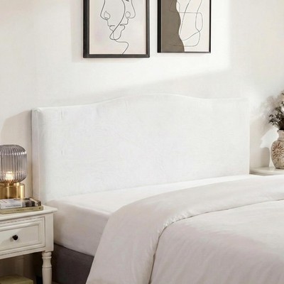 WOMACO Velvet Bed Headboard Slipcover Protector Stretch Solid Color Dustproof...