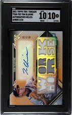 2021 Topps Triple Threads Tom Glavine Autograph RELIC AMBER /18 SGC 10 w/10 AUTO