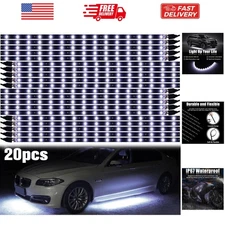 30cm White LED Flexible Underbody Light Strips Pack of 20, Waterproof & Bright