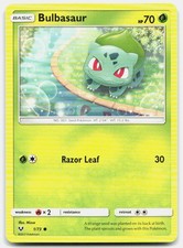 Shining Legends Bulbasaur 1/73 NM Pokemon Common Tcg Card