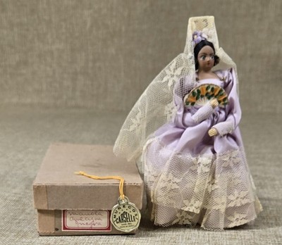 Vintage Carcelle Manola 7'' Doll Azul Agua Negra Mexican Lace Dress w/ Box
