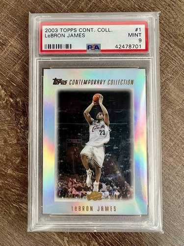 2003-04 Topps Contemporary Collection LeBron James Rookie Card PSA 9