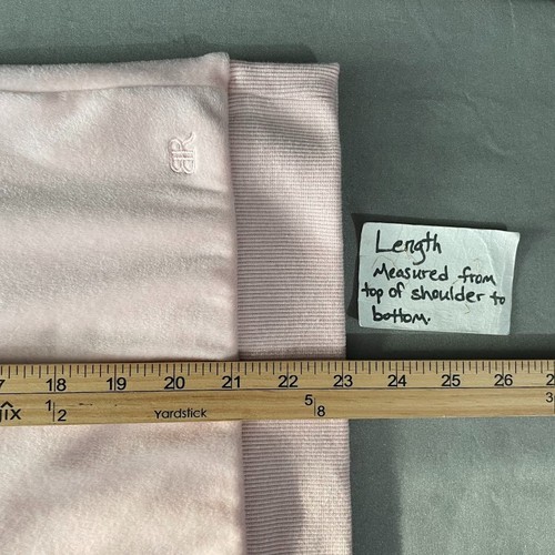 Banana Republic Size M Cozy Pastel Pink Velour Velvet Top Athleisure Soft Girl - Picture 8 of 10