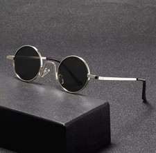 Retro Round Steampunk Sunglasses for Men Women Vintage John Lennon Style