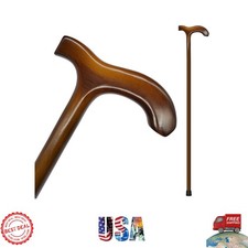 Elegant 36 Inch Walnut Wood Walking Stick - Lightweight  Durable Cane for All