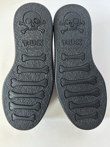 T.U.K. Candy Heart Viva Valentine Cuero Bajo Negro Rosa Creeper Mujer Talla 7 - Imagen 19 de 23