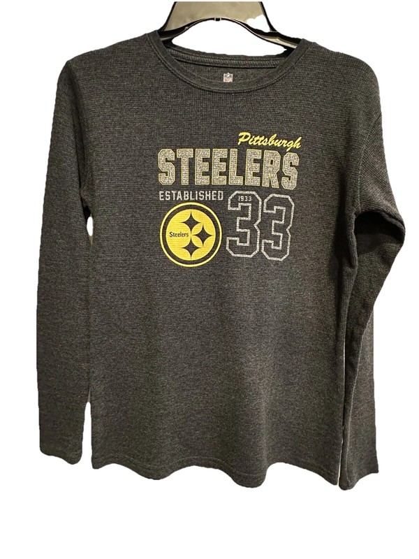 Womens NFL Pittsburg Steelers Long Sleeve T-shirt Size Small Thermal Top Game