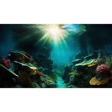 Under The Sea Aquarium Background Underwater Coral Reef Fish Tank Background ...