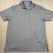 Rhoback Golf Polo Shirt Men Size XL All Over Anchor Print Short Sleeve