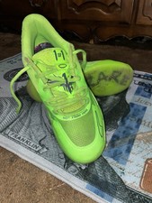 Green Youth Basketball Shoes with 'NO FOMO' Markings