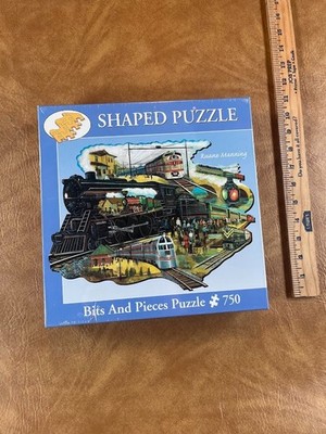 ''On the Railway'' by Ruane Manning Shaped Bits and Pieces 750 Piece Jigsaw Puzzle