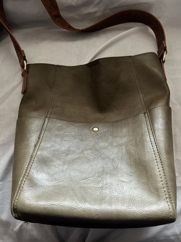 Antik Kraft Olive Hobo Bag Pockets Vegan Leather Bonus Bag Over Shoulder - Picture 8 of 19