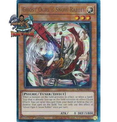 Yugioh! 1x Ghost Ogre & Snow Rabbit Alt Art RA02-EN009 Ultimate Rare 1st Ed NM