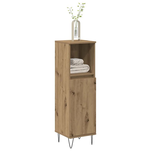 Badschrank Badezimmerschrank Artisan-Eiche 30X30X100 Cm Holzwerkstoff-image
