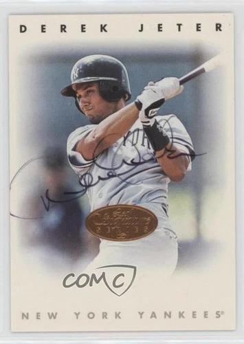 1996 Leaf Signature Series Auto Bronze Derek Jeter Auto HOF