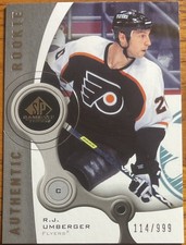2005-06 SP Game Used Rookie RC R.J. Umberger #183 #’d 114/999