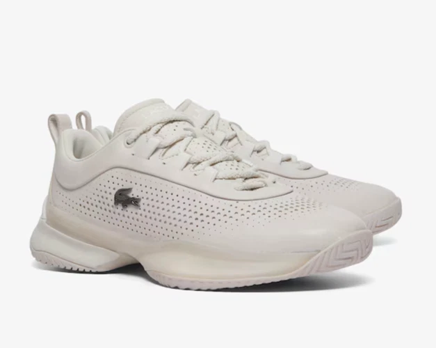 Lacoste 2025 AG-LT PREMIUM Leather Men's Sneakers Off White / White. Size 11 US