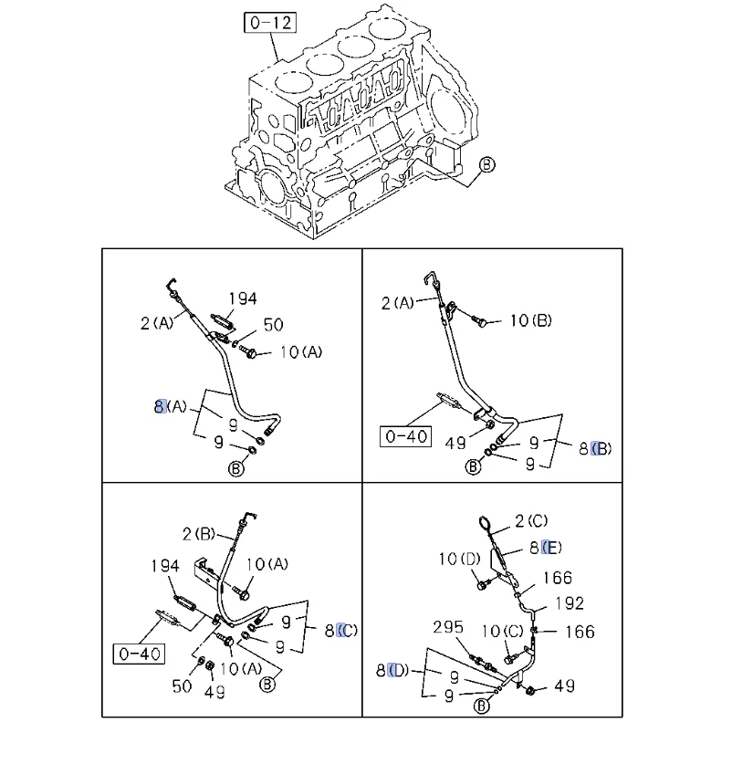 Guía de tubo medidor de nivel de aceite varilla de medición genuina ISUZU NPR NQR 4HE1 4HK1 8973548310 Foto 2 de 4