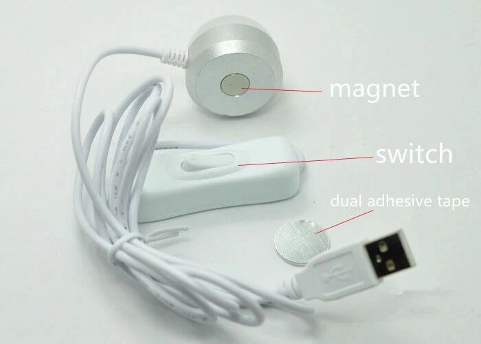 Mini USB Lamp White/Warm 3W with Switch Eye Lamp 5730 LED Stable Night Light - Image 2 of 4