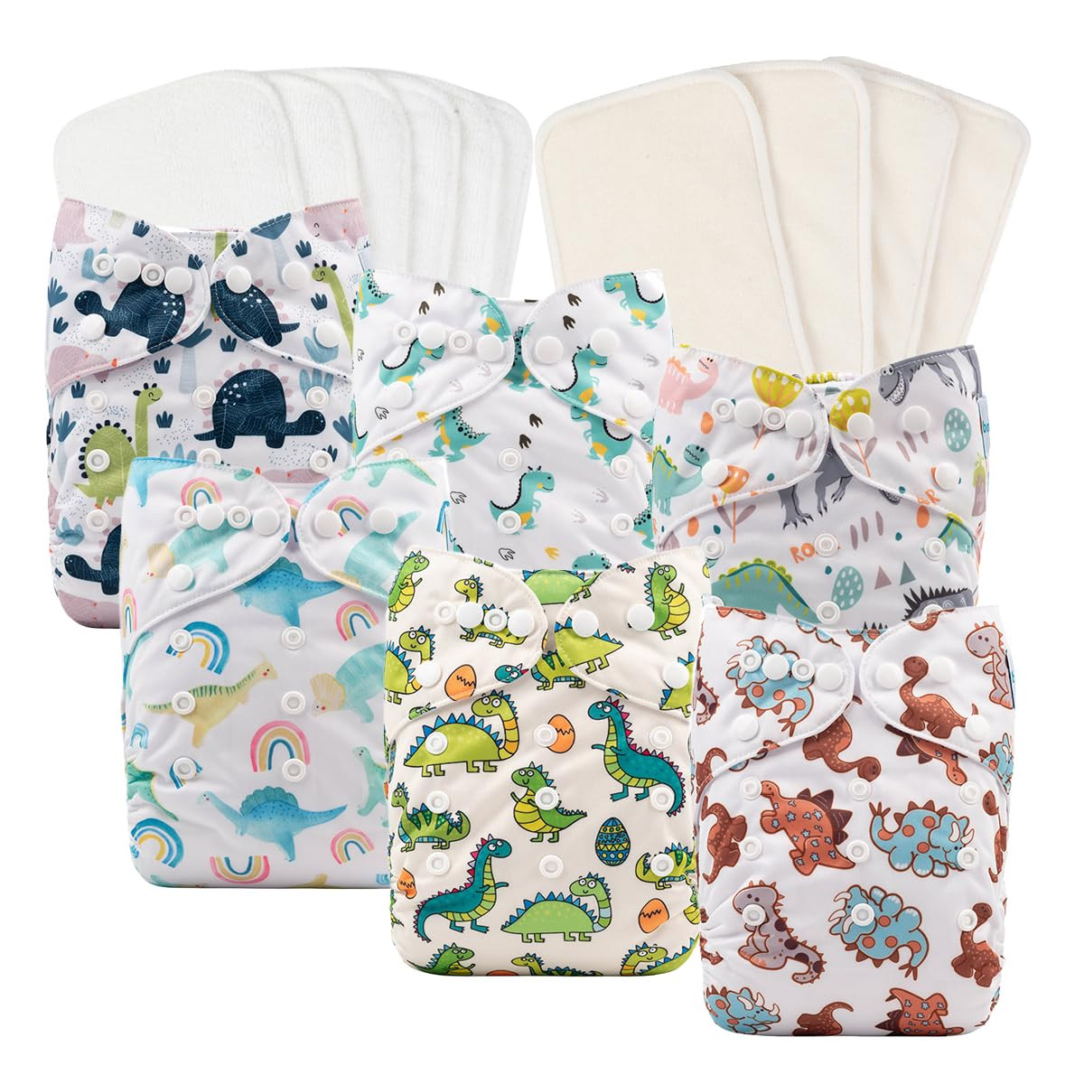 6 Pañales De Tela Para Bebe Nadar Ecologicos 0-36 Meses Bebés Reutilizables Set