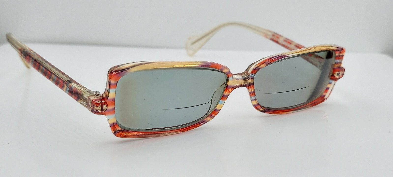 Face A Face Texas Red Rectangular Sunglasses Fran… - image 1