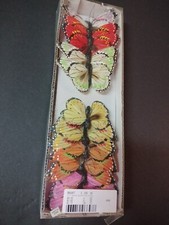 12 Piece Lot Artificial Butterflies 3.5 Pastel Craft