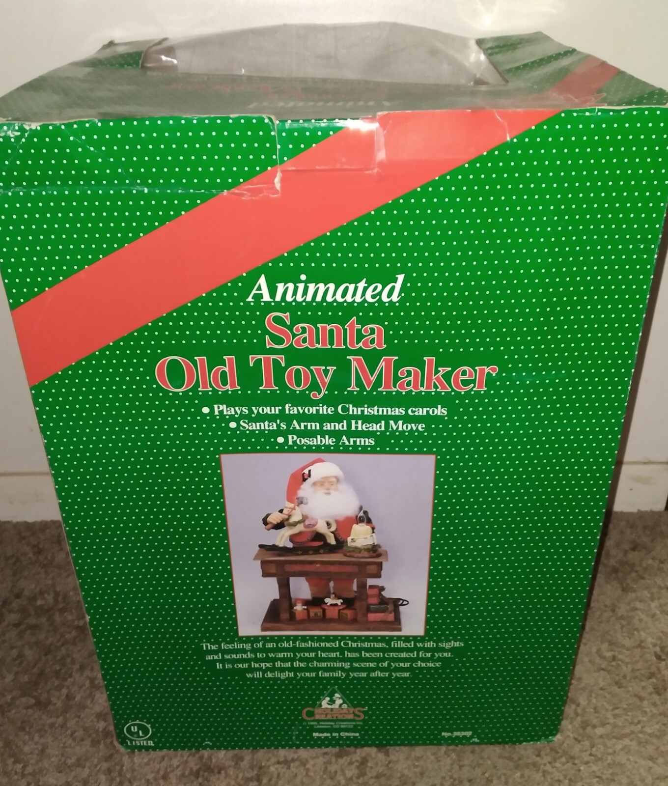 *RARE* Animated Santa Claus Christmas Old toy Maker Musical