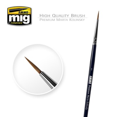 Ammo Mig Premium Marta Kolinsky Round Brush	 1