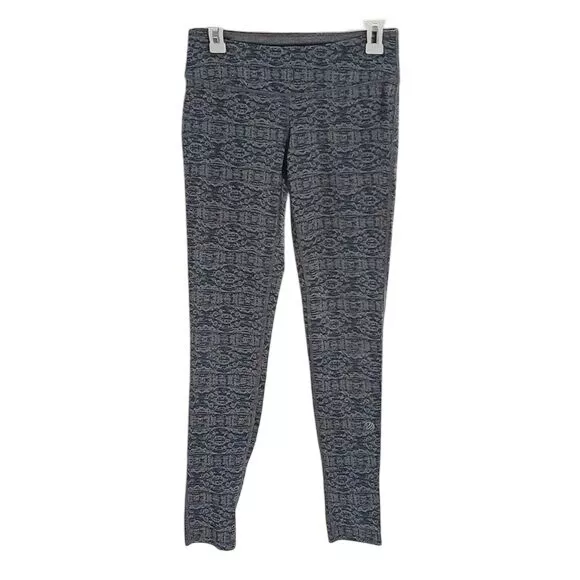 mpg geometric print stretch pull on full length leggings
