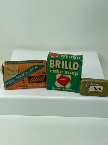 VTG. Bar Soap Lot of 4 Bars 2 Dial Brillo Carolina - Picture 2 of 14