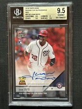 Juan Soto 2018 Topps Now RC-5D 2/10 RED Rookie Cup RC Auto BGS 9.5 Gem Mint