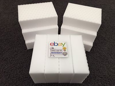 10 PACK Melamine Sponge Eraser Heavy Duty Extra Durable 1-1/4'' Works Like Magic!