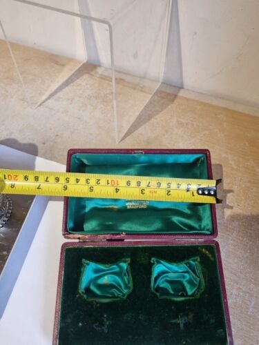 Edwin Davis Silver Set 2 cantine di sale e cucchiai in astuccio larghezza 2" (U2) - Foto 13 di 15