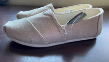 TOMS Alpargata Slip-On SHOE IN NATURAL METALLIC WOMENS SIZE 9.5 NEW