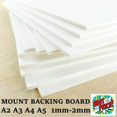 BP A4 A3 A2 Greyboard 1mm 1.5 2mm Micron Craft Card Thick Mount Board Frame Backing