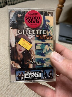 Gillette : On the attack Cassette NEW SEALED Featuring Short Short Man 1994 Rate