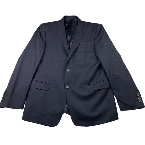 Gianni Versace Men’s 100% Wool 2-Button Blazer Navy Blue • 42R US | 52 IT - Picture 2 of 12