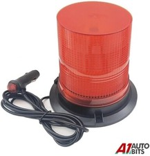 1224v 80 Led Xl 17cm Rotating Flashing Amber Beacon Lorry Van Tractor Digger