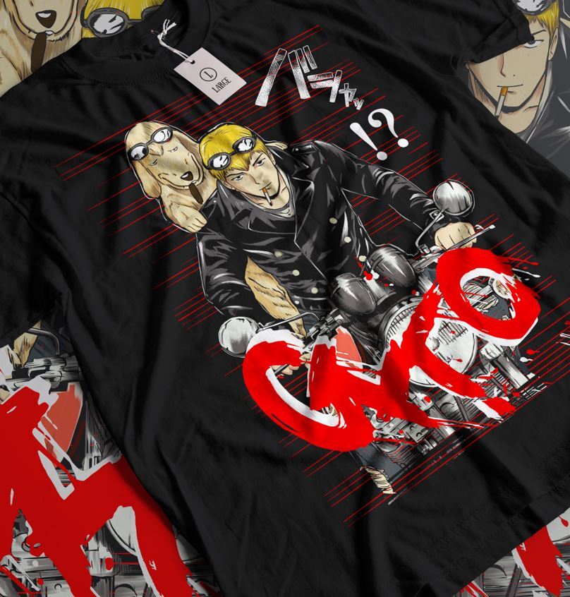 Nueva camisa negra gto, gran maestro Onizuka, anime, Japón, eikichi, eikichi onizuka