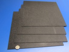 ABS Sheet Haircell Textured, 1 Side, Black, .094" 3/32" x 12" x 12", 8 Units