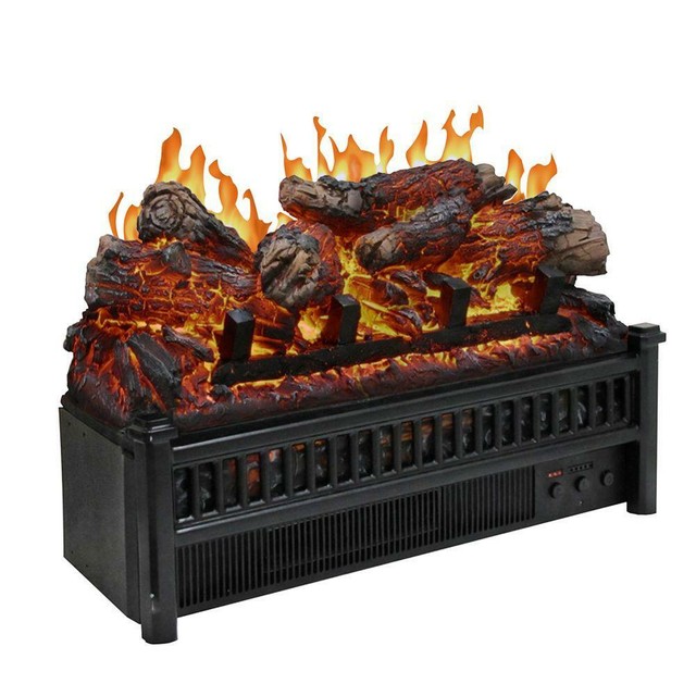 Fireplace Logs Insert Electric Heater Flame Hearth Wood Crackling