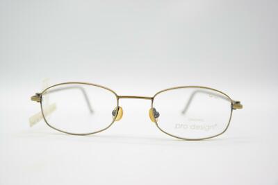 Vintage Pro Design Denmark P 818 Messing Oval Brille Brillengestell NOS