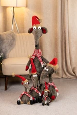 Christmas Rat Plush Decoration Figure Soft Nordic Home Gift Large Festive Decor