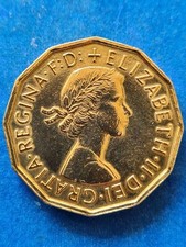 QUEEN ELIZABETH II  1966. POSSIBLY UNCIRCULATED  NICKEL BRASS  3D COIN. C640.