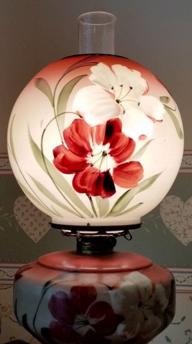 Antique Victorian Gone With The Wind Parlor Lamp - Picture 4 of 4