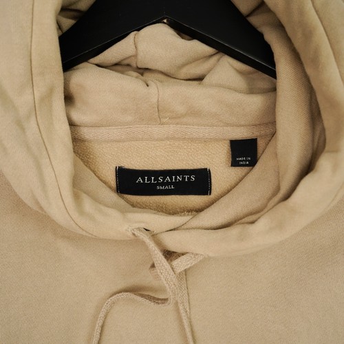All Saints Mens beige Aven Oth Hoodie Size S - Picture 3 of 9