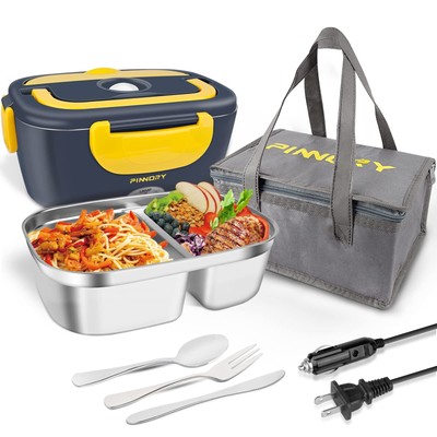 Electric Food Warmer Lunch Box 3-in-1 12/24/110V Heater for Car Home Truckers