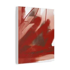 Abstract Red Art Canvas, Stretched, 1.25"