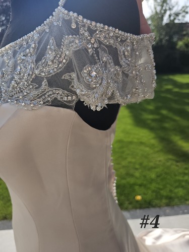 A-line / Drop Waist wedding Bridal dress size 12 Ex Sample Sale Reduced - Picture 3 of 6
